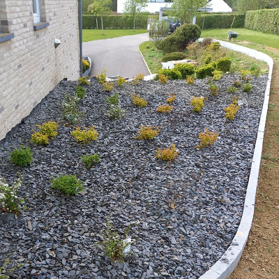création d'un jardin avec plantations à Spa