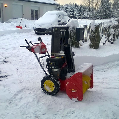 déneigement d'une route à Verviers